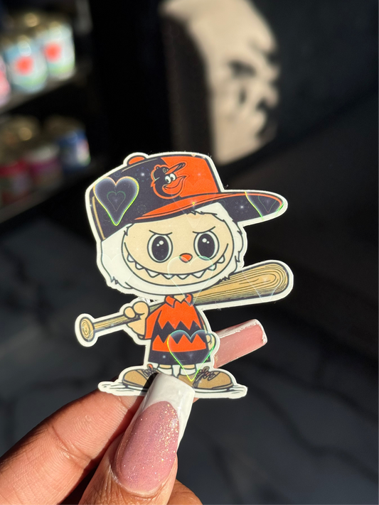 Labubu X Charlie Brown Sticker - Holographic