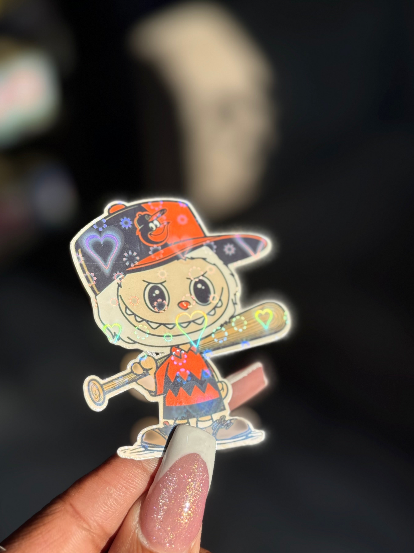Labubu X Charlie Brown Sticker - Holographic